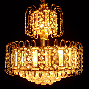 Unique small crystal pendant lamp