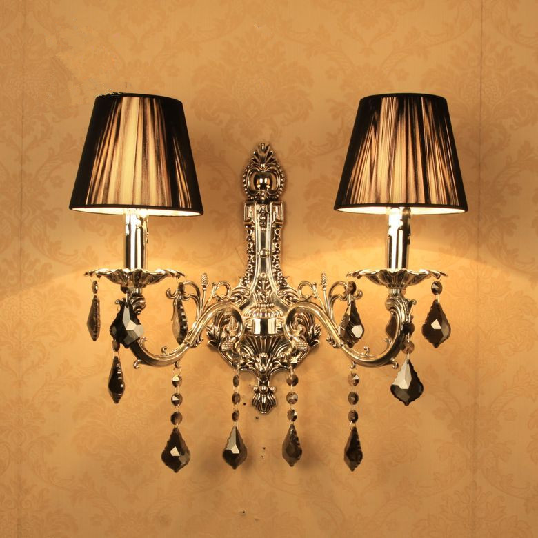 zinc alloy crystal wall lamp MB-6001-2-1.zinc alloy crystal wall lamp MB-6001-2   2.all color and size can be changed     3.suitable to hotel,residential and so on   4.UL/CE/CCC standard