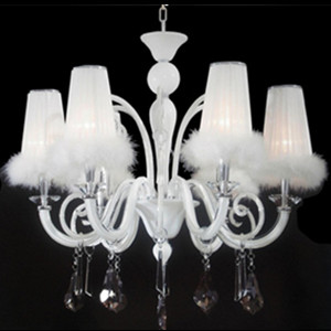 With White feather shade pendant lamp DD-MD5024