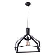 Wrought Iron frame hanging  light matt  black metal frame pendant lamp 2017 China