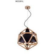 Modern geometry Shape Wood Material with Iron Pendant Light-Modern geometry Shape Wood Material with Iron Pendant Light
