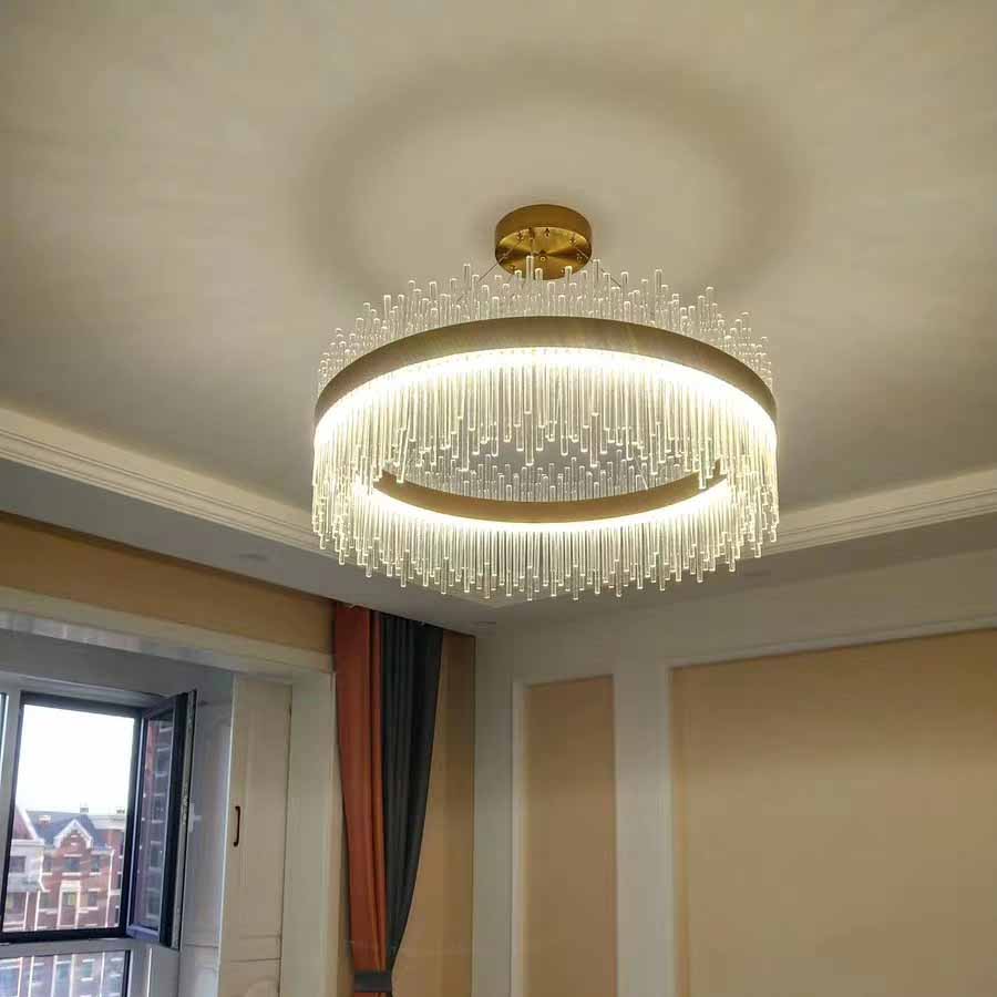 creative ring shape glass pendant lamp decorative  install bedroom living room lighting