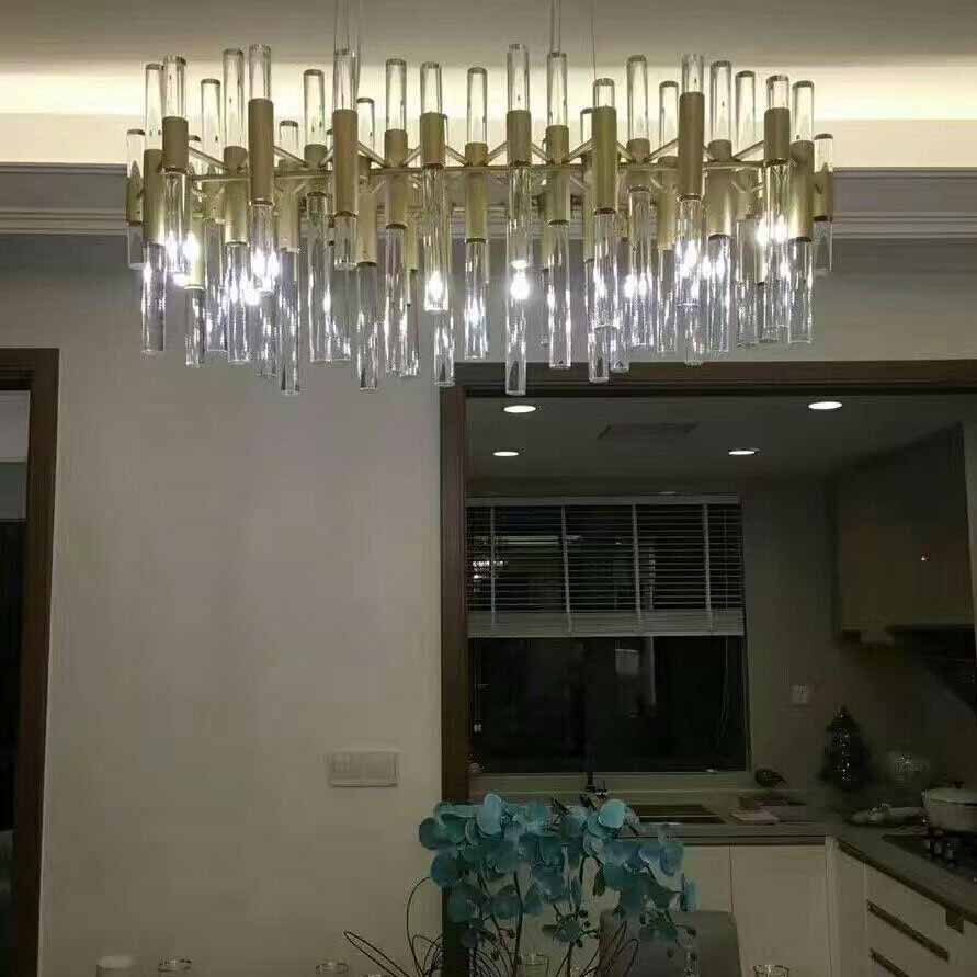 K9 crystal decoration pendant light for hotel villa bar project