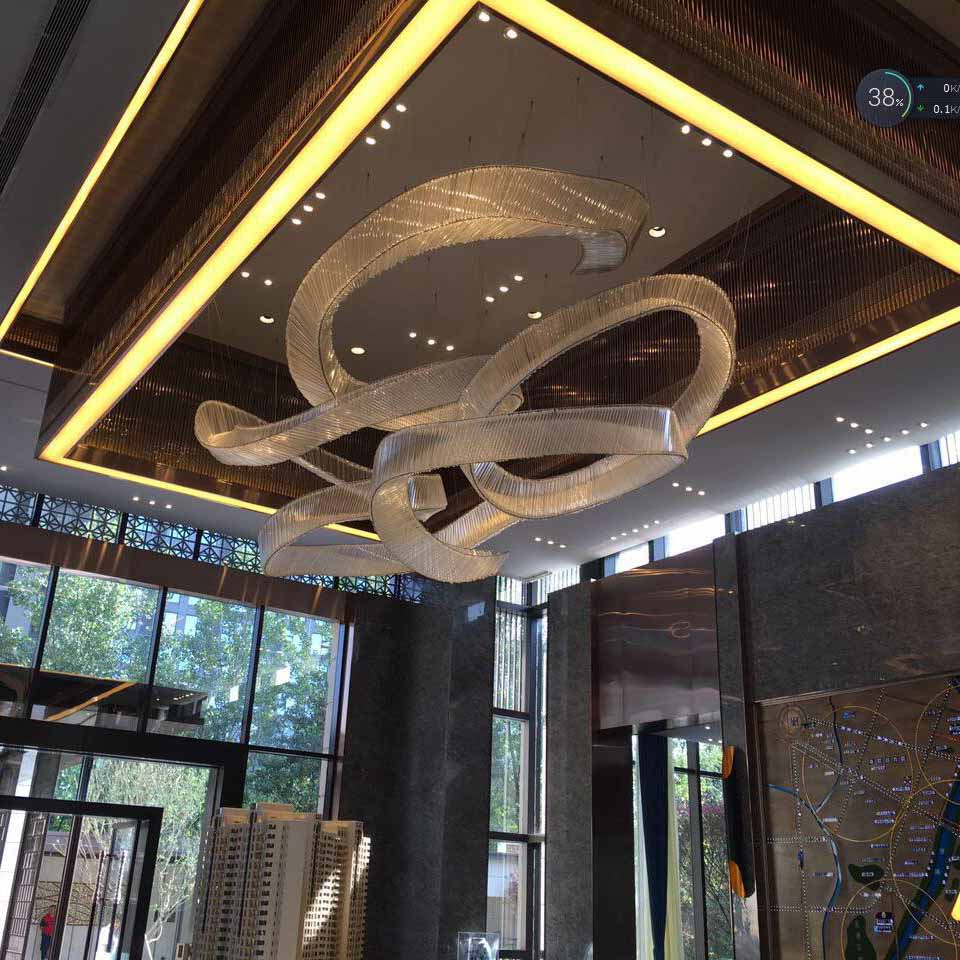 Hotel decorative ribbon pendant lamp  hot sales  light