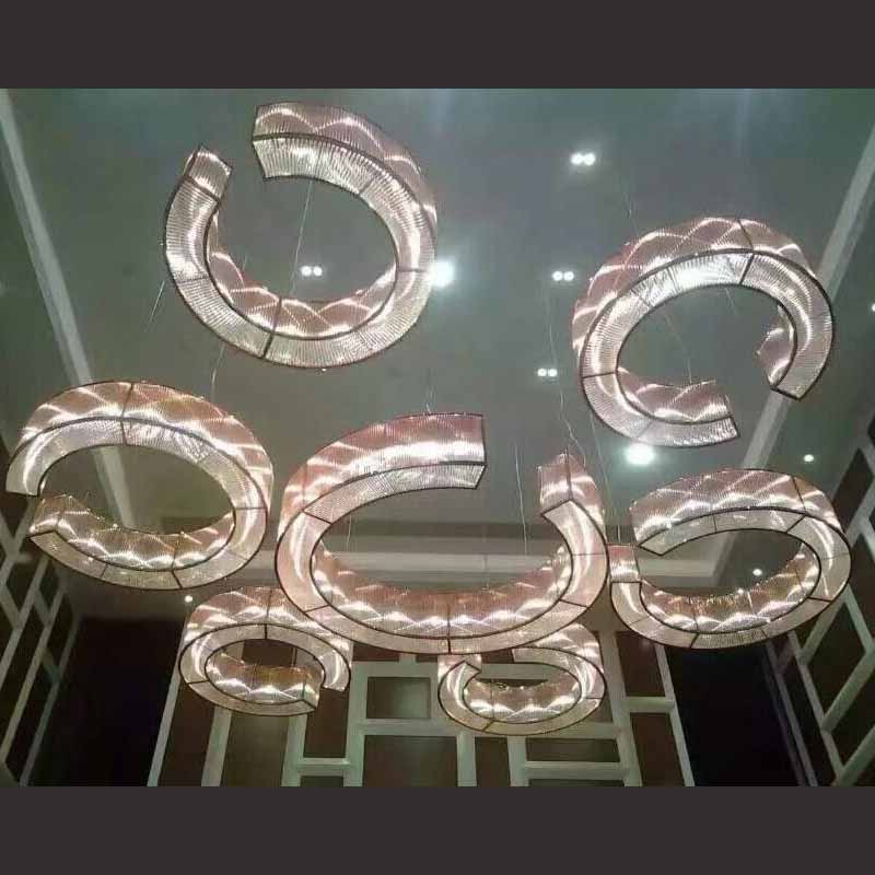 Classic simple Chrome creative ring Pendant Lamp   Suspension Hanging Light