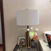 Golden color Metal table lamp hall coffee shop  engineering hotel club desk light